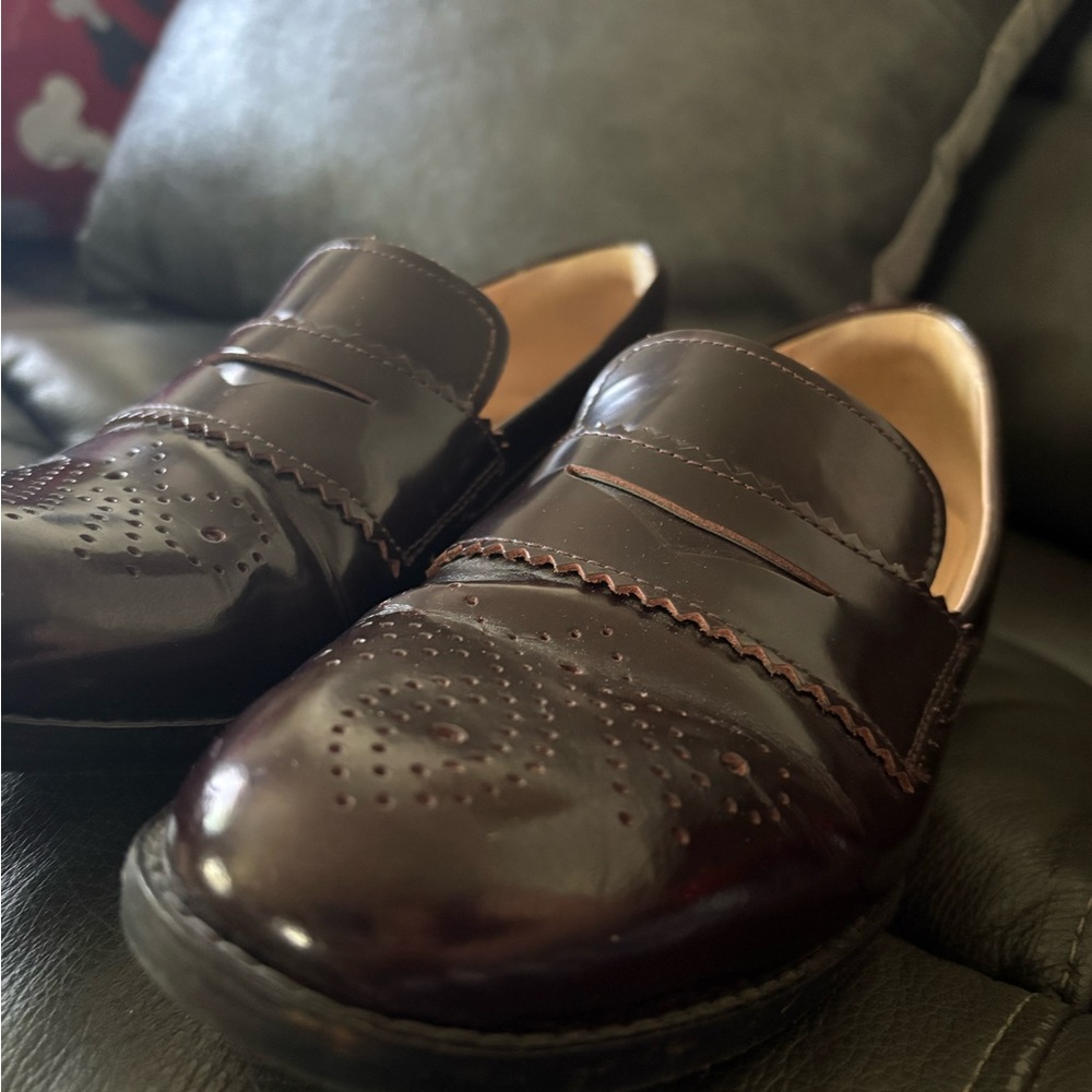 Clarks Dark Brown Leather Loafers Women’s Size 7.5 Classic Comfort Slip On Shoes